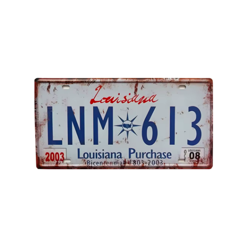 Louisiana Vintage State Metal Plate