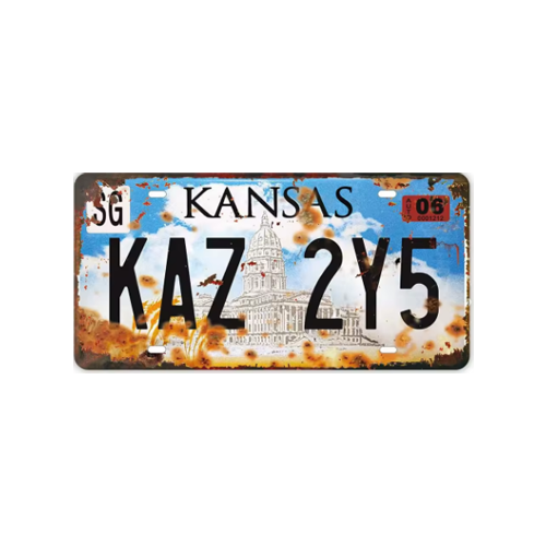 Kansas Vintage State  Metal Plate